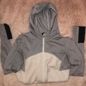 Running hooded zip up jacket